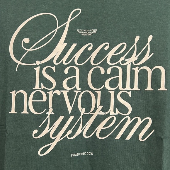 Active After Coffee AAC Success Hunter Green Graphic Tee small men’s / unisex - Picture 2 of 8